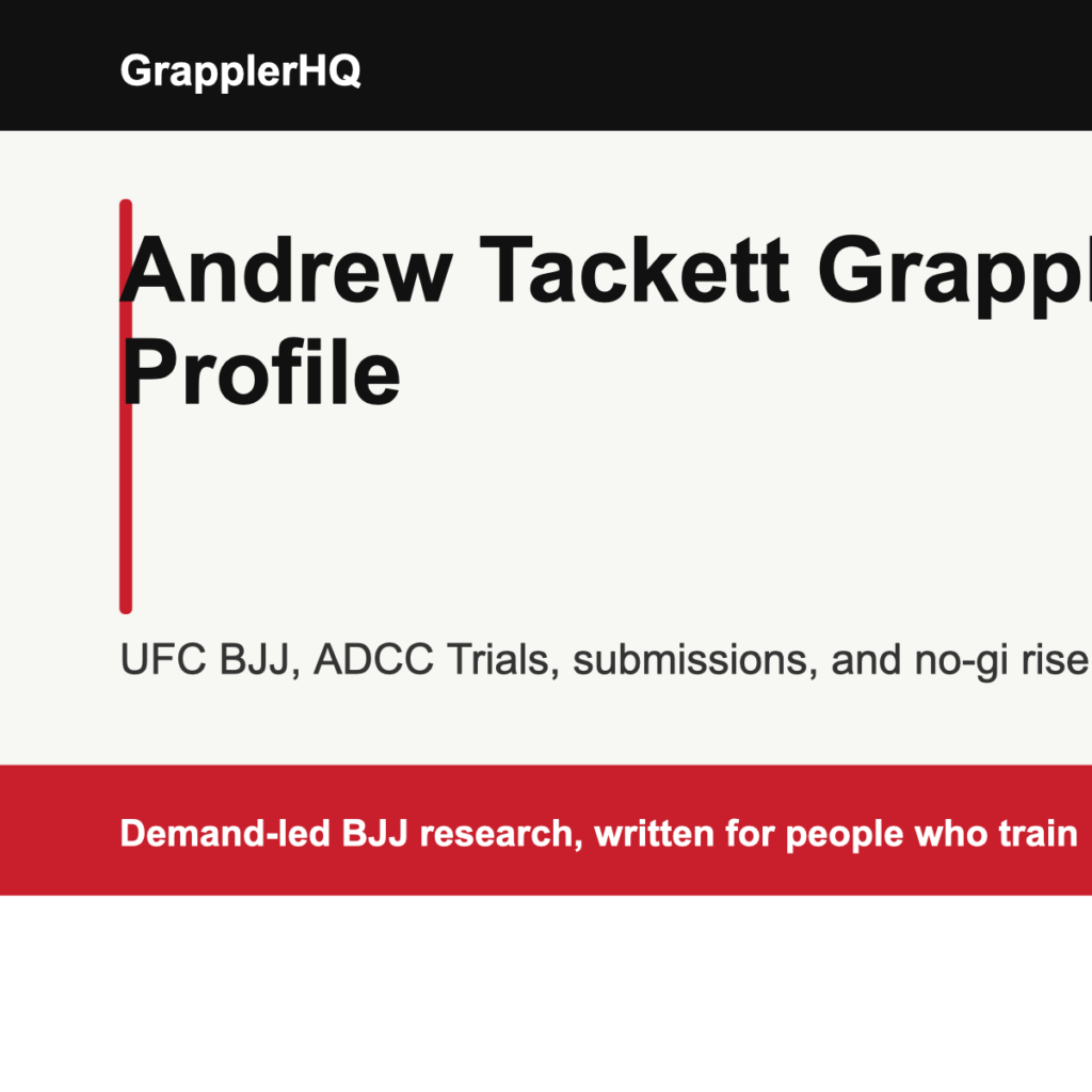 Andrew Tackett grappler profile graphic for GrapplerHQ