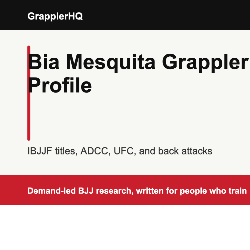 Bia Mesquita grappler profile graphic for GrapplerHQ