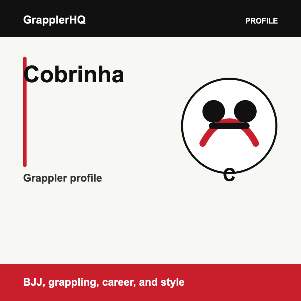 Cobrinha grappler profile graphic for GrapplerHQ