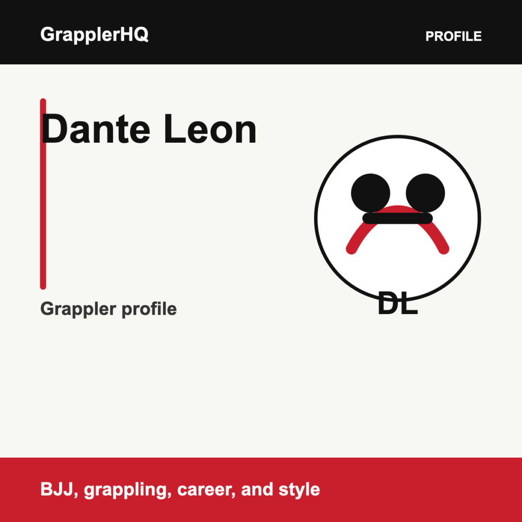 Dante Leon grappler profile graphic for GrapplerHQ