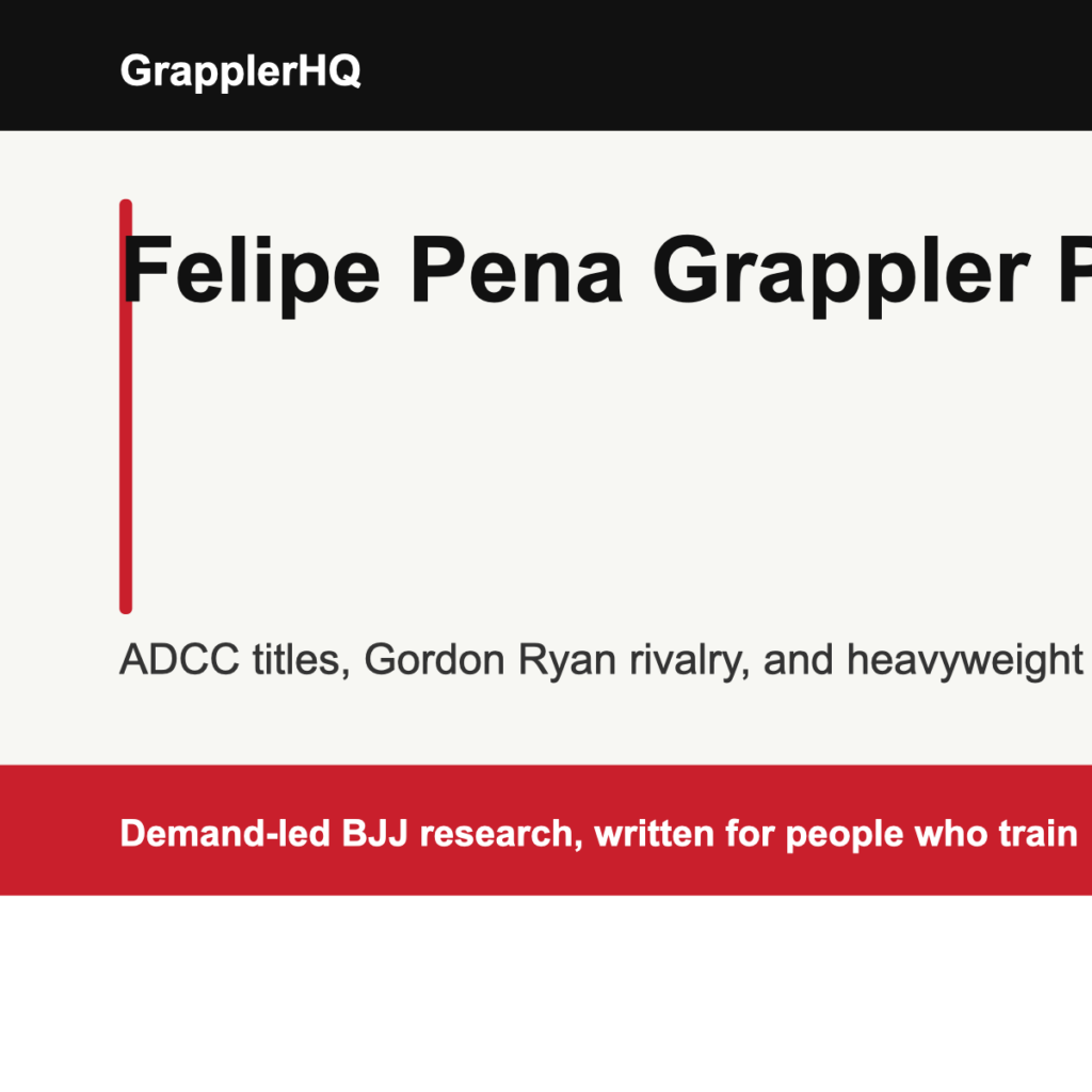 Felipe Pena grappler profile graphic for GrapplerHQ