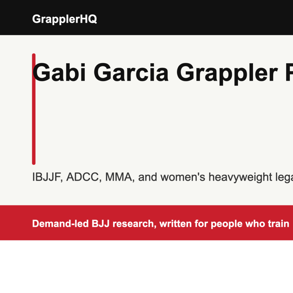 Gabi Garcia grappler profile graphic for GrapplerHQ