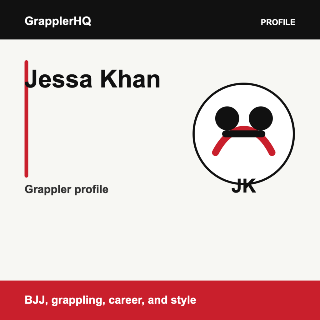 Jessa Khan grappler profile graphic for GrapplerHQ