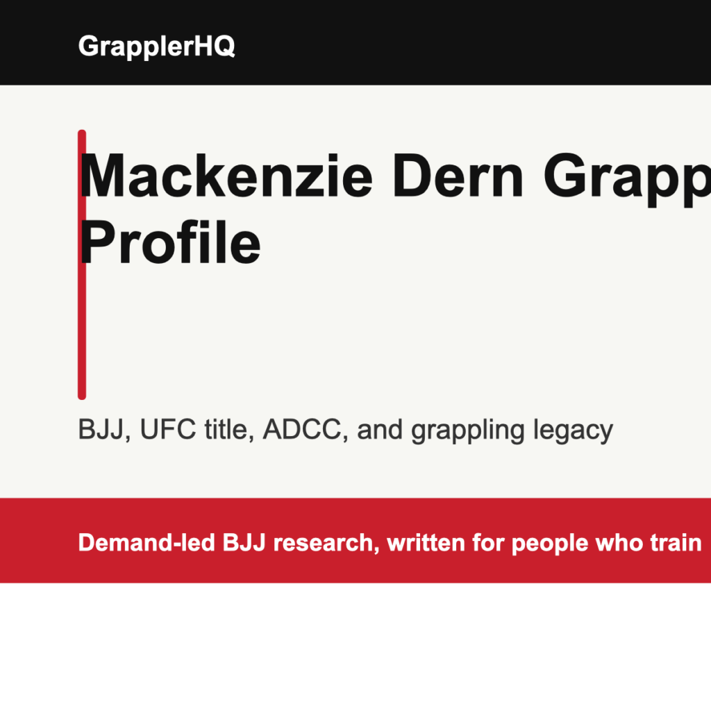 Mackenzie Dern grappler profile graphic for GrapplerHQ