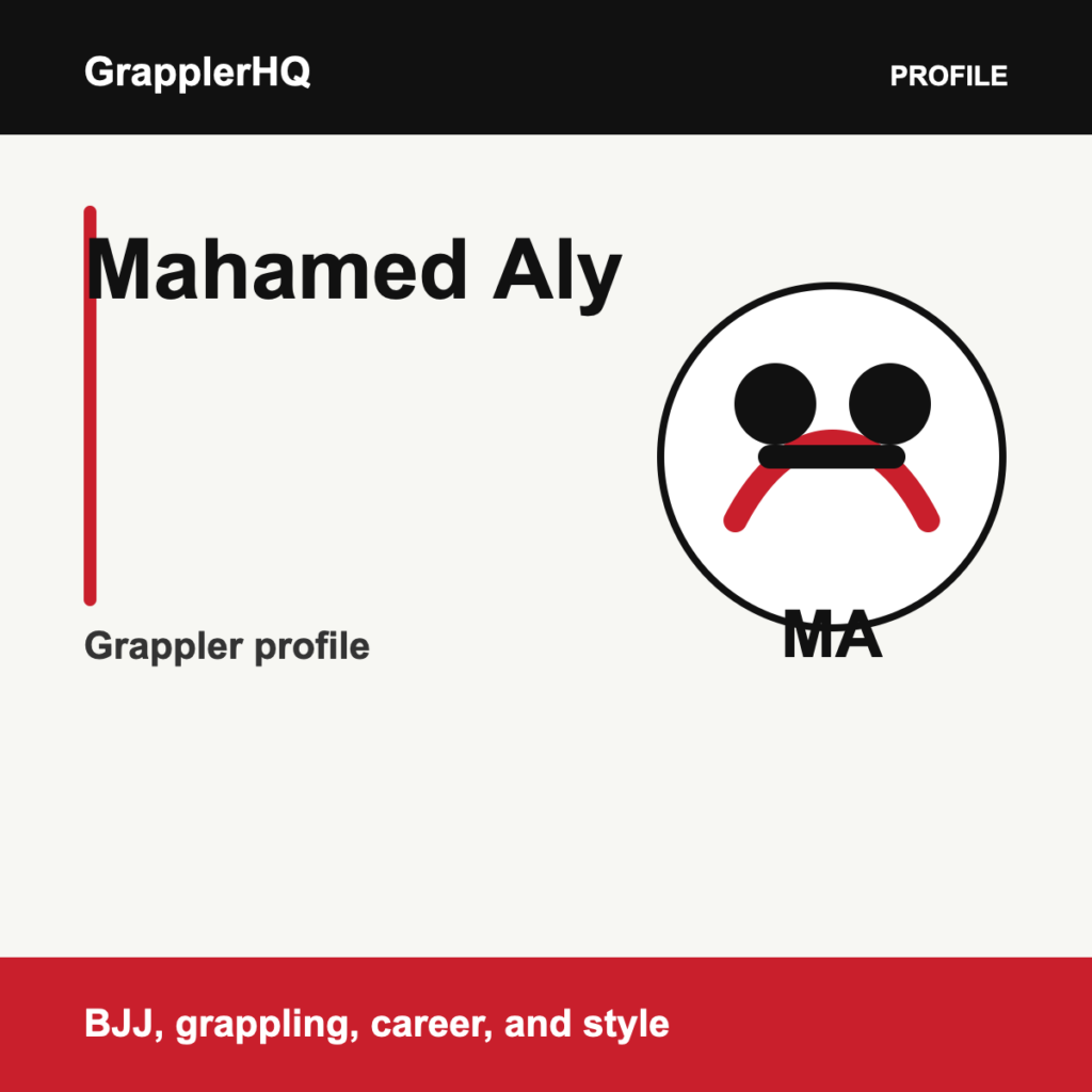 Mahamed Aly grappler profile graphic for GrapplerHQ