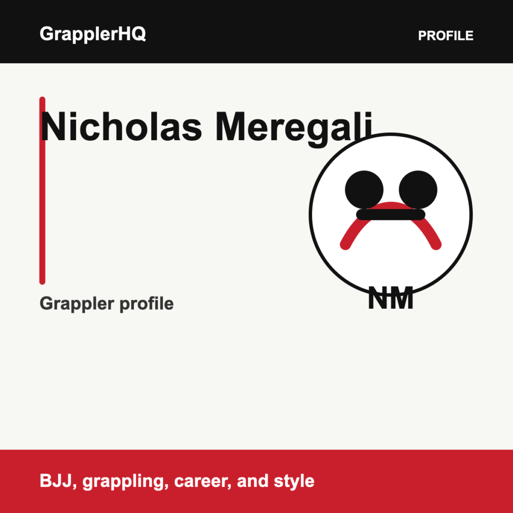 Nicholas Meregali grappler profile graphic for GrapplerHQ