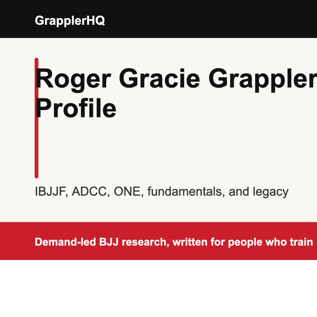 Roger Gracie grappler profile graphic for GrapplerHQ