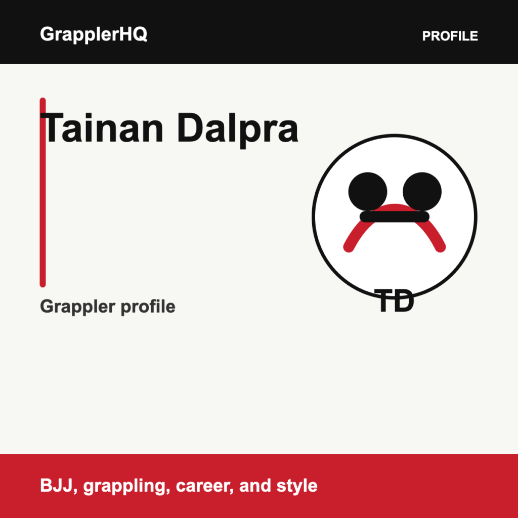 Tainan Dalpra grappler profile graphic for GrapplerHQ